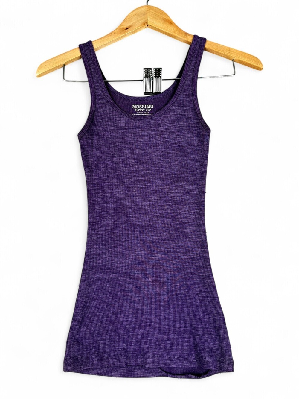 Mossimo Supply Co. Purple Ribbed Tank Top XS Scoop Neck